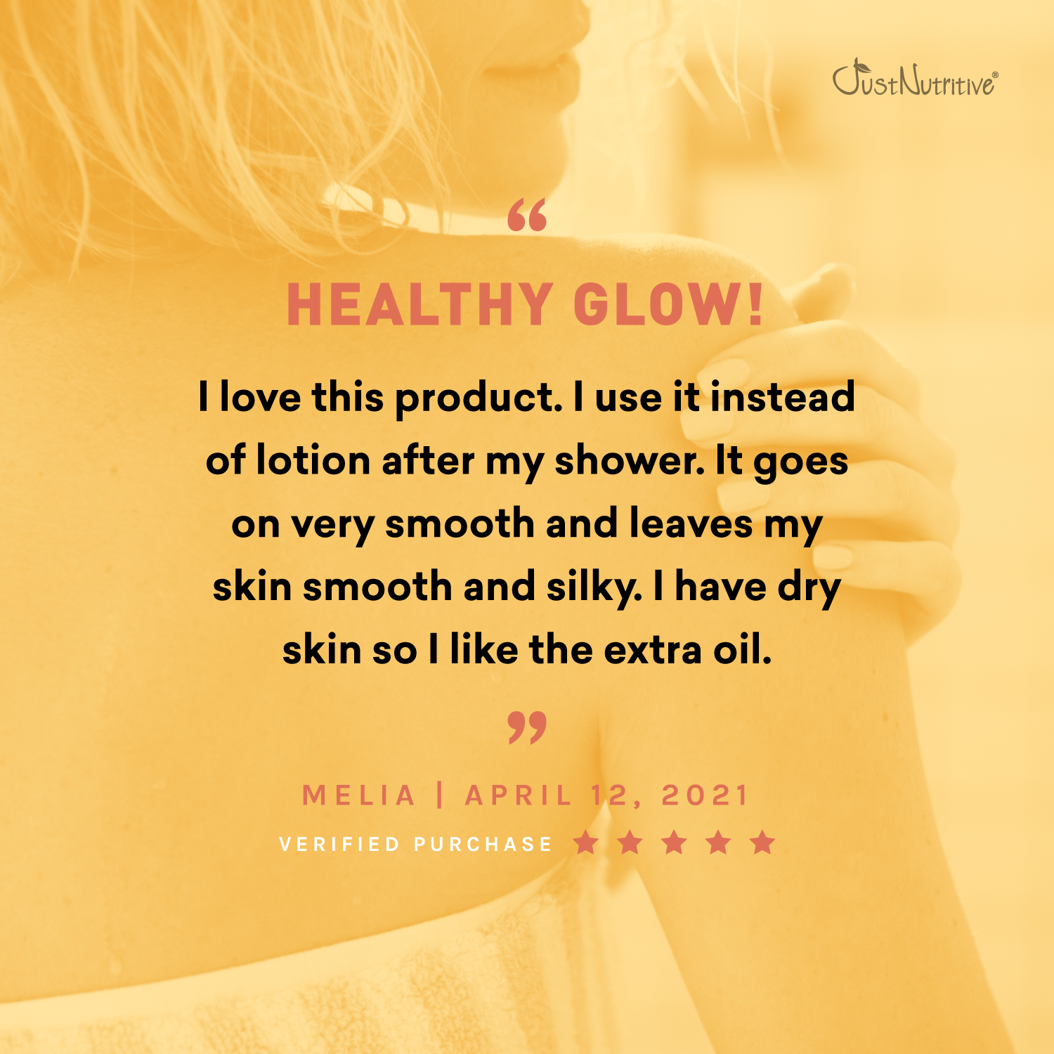 Product review with a person applying a cream on their face, featuring the brand 'Claris Nutrative'.