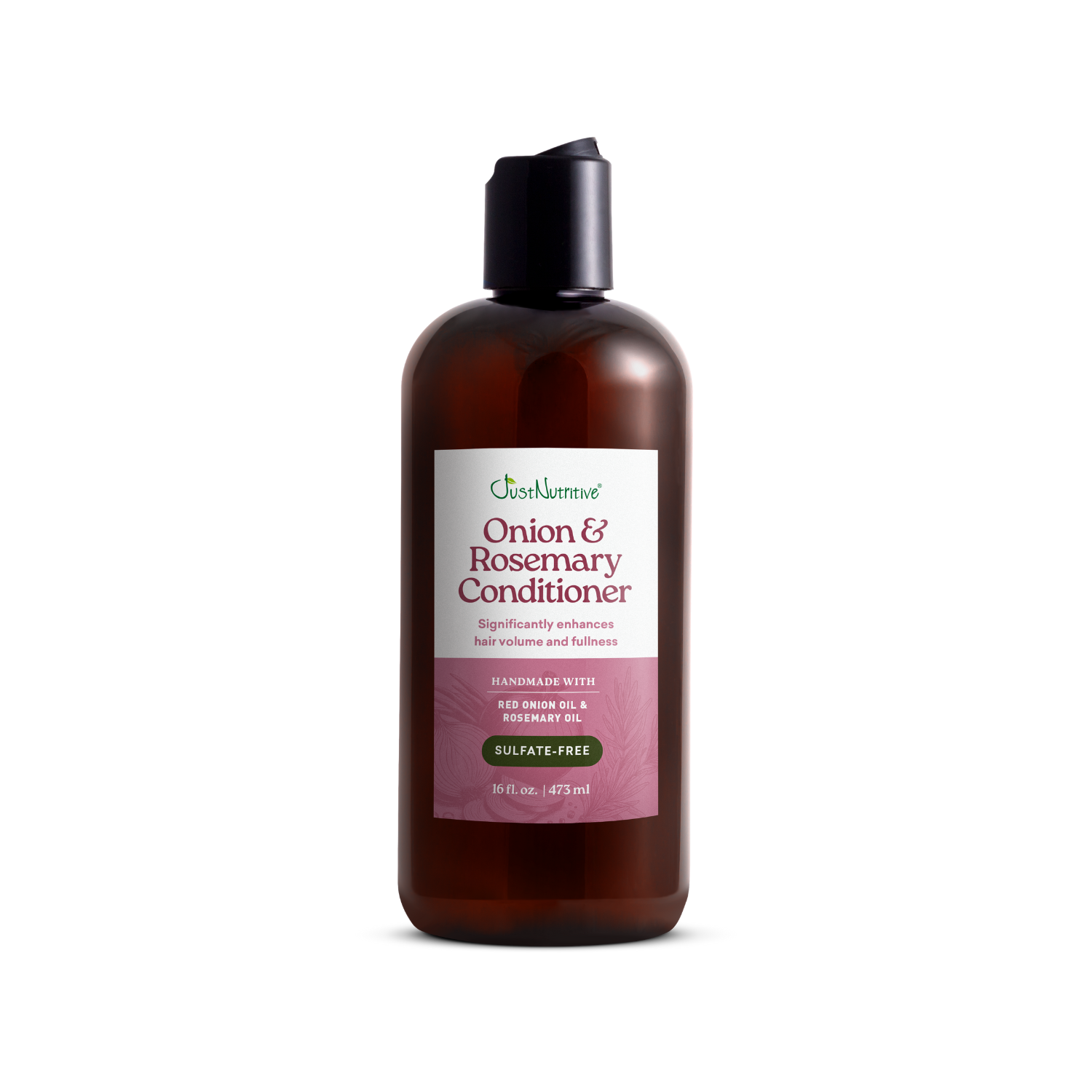 Bottle of Onion & Rosemary Conditioner on a white background