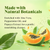 Product enriched with Aloe Vera, Peppermint Oil, and Papaya Extract on a green background.
