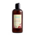 Brown shampoo bottle with a label on a white background