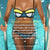 Person in a bikini holding pool skimmer tools with a product review quote overlay.