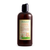 Brown bottle of hair conditioner with a label on a white background