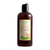 Brown shampoo bottle with a label on a white background