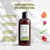 Gray hair shampoo bottle with natural ingredients on a white background