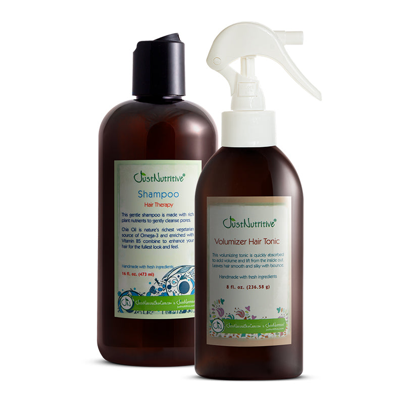 Two bottles of Close Naturals hair care products on a white background
