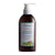 Brown bottle of hand lotion with a pump on a white background