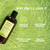 Bottle of herbal gel with a green background and text highlighting features.