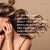 Woman with healthy hair and a quote about scalp and hair health on a beige background