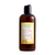 Brown shampoo bottle with a label on a white background