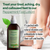 Peppermint foot lotion bottle with text on a blurred background