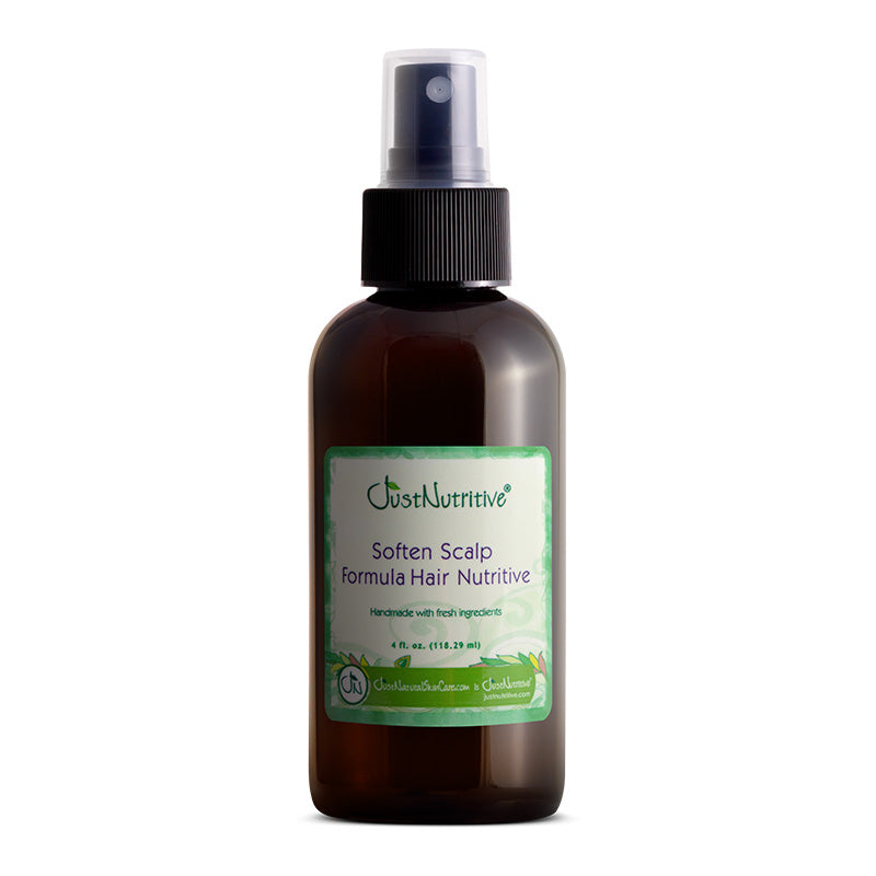 Bottle of Just Nutritive hair product on a white background