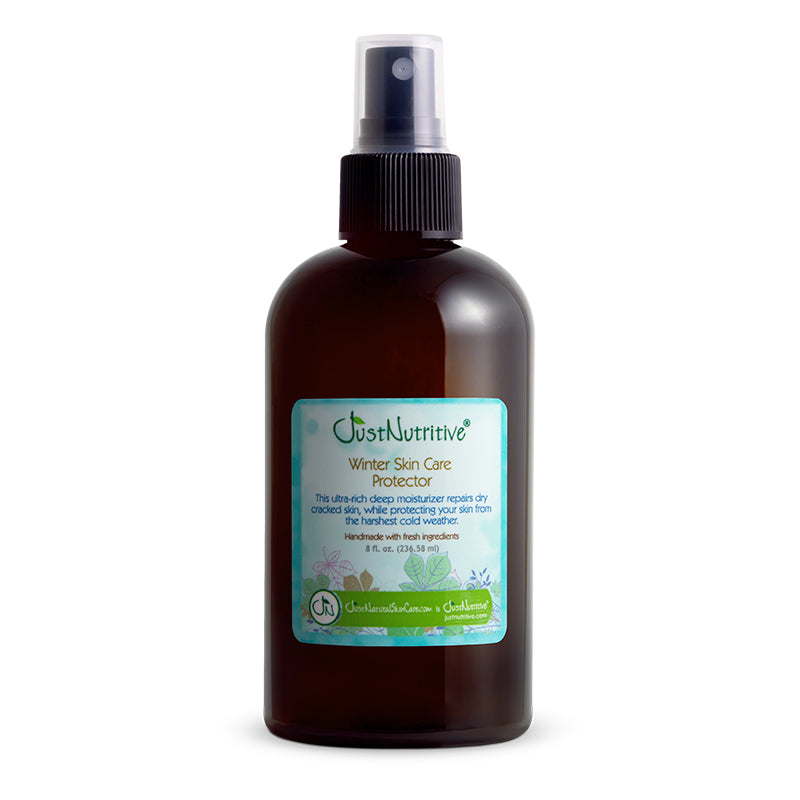 Brown spray bottle with a label on a white background